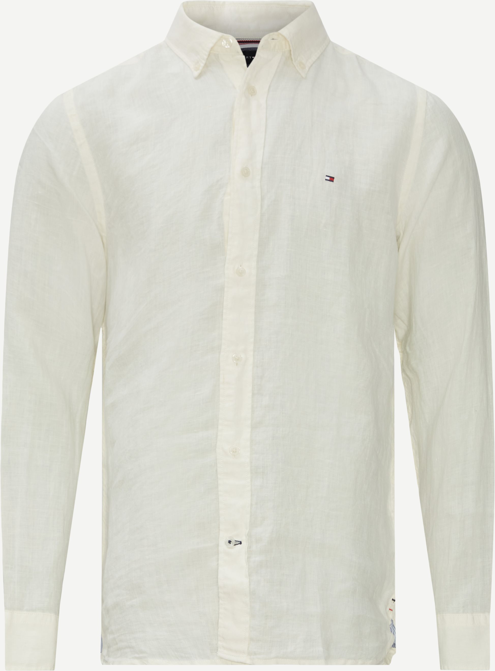 Tommy Hilfiger Shirts 23147 PIGMENT DYED LINEN RF SHIRT White